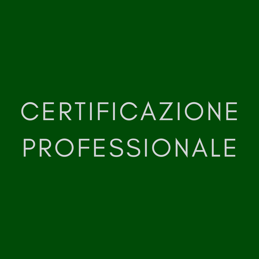 CERTIFICAZIONE PROFESSIONALE