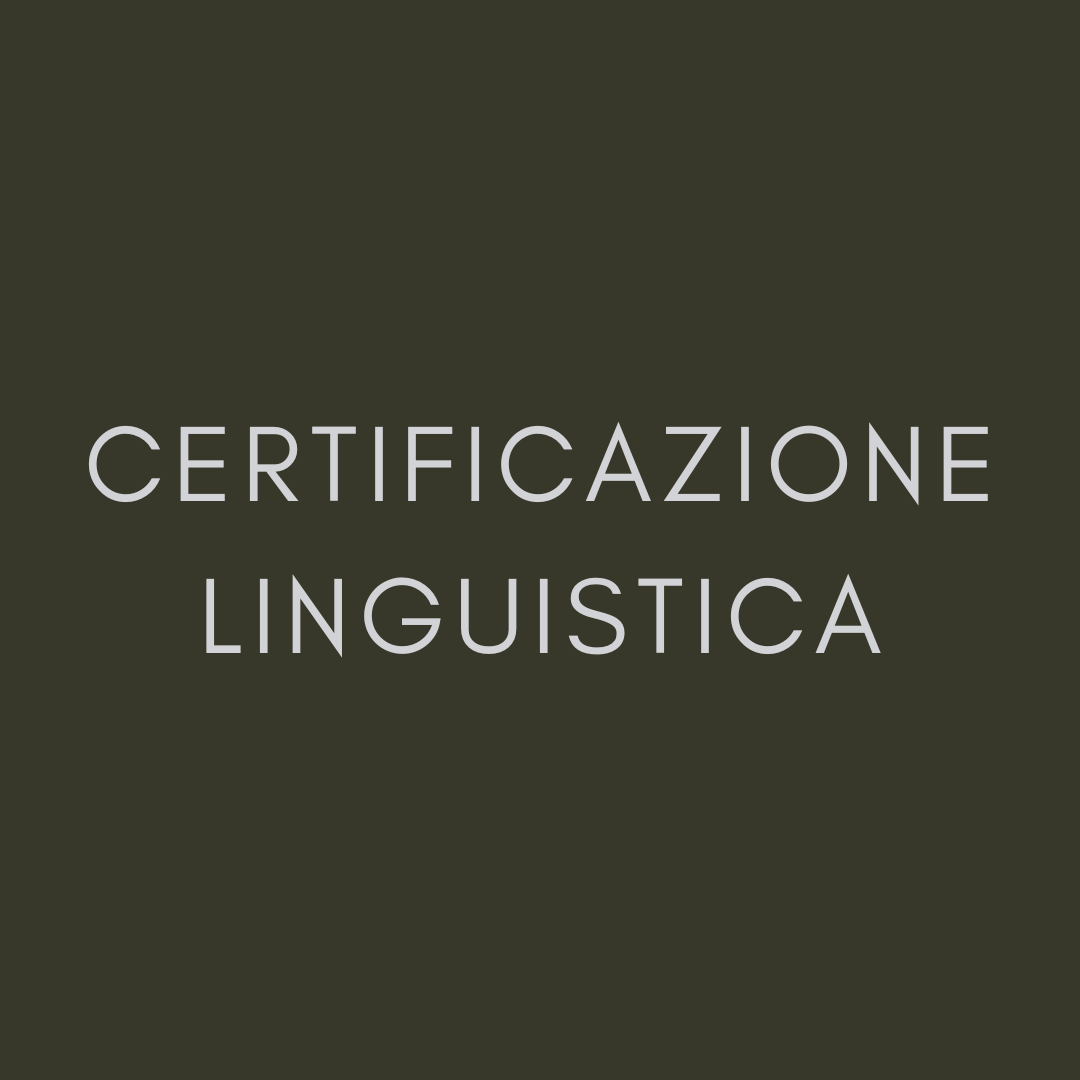 CERTIFICAZIONE LINGUISTICA